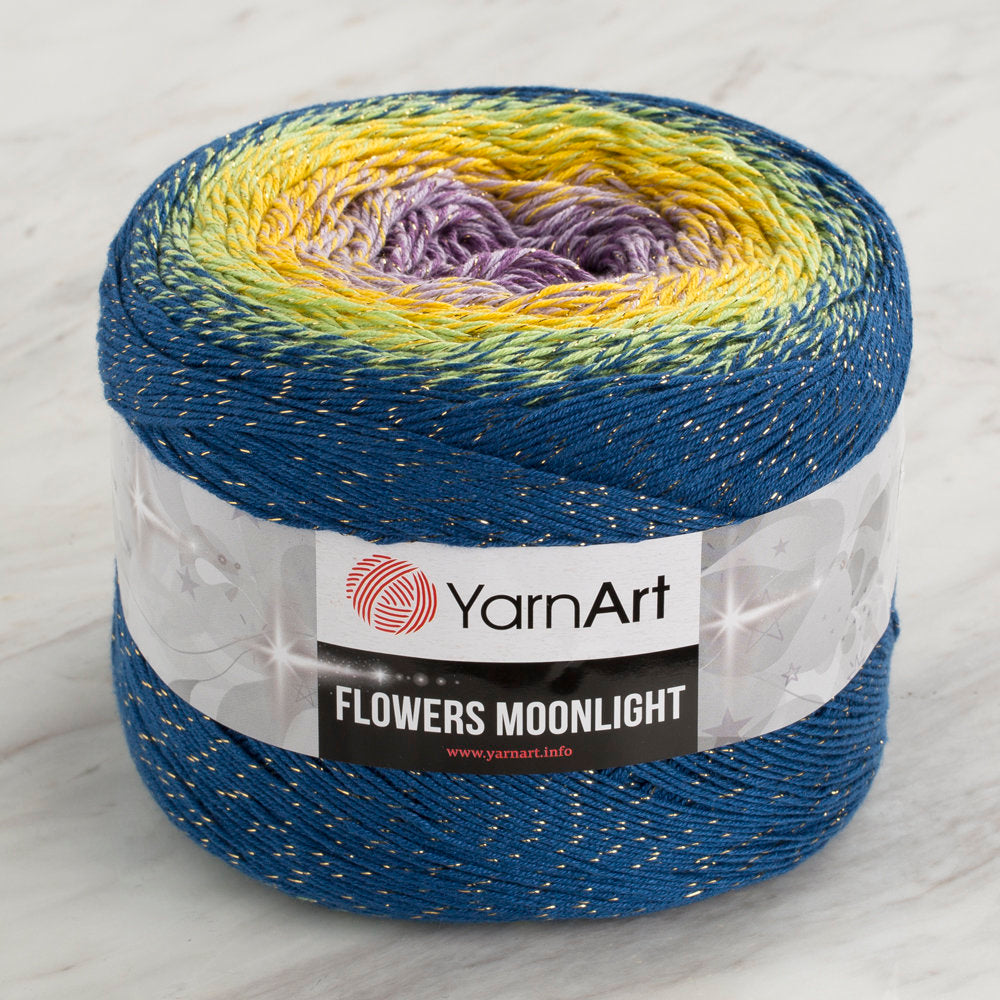 Yarnart Flowers Moonlight Simli Ebruli 260Gr El Örgü İpi - 3257